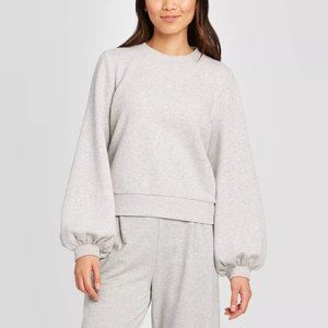 NWT Crewneck Pullover with Balloon Sleeves, Target